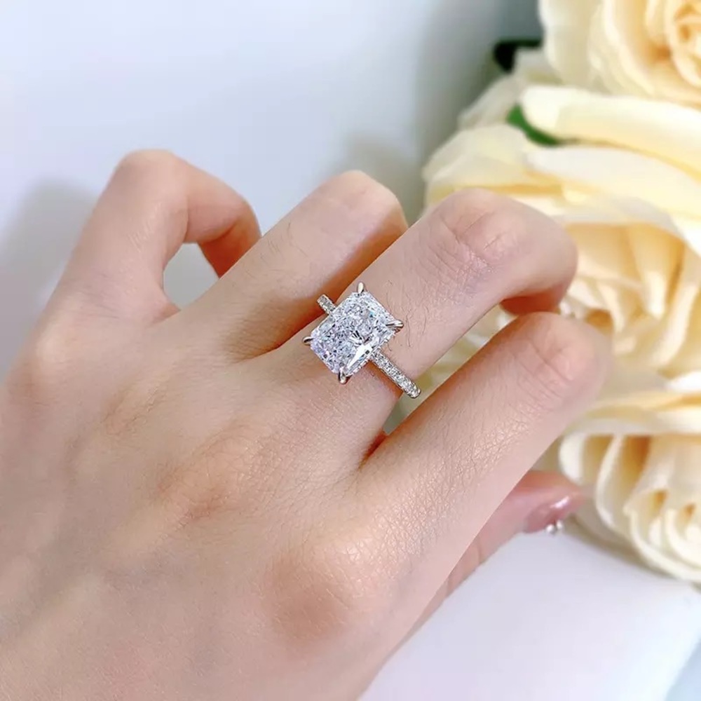 2ct Radiant Cut Ring - Picture 5 of 15